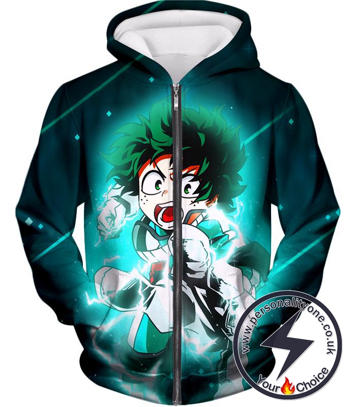 My Hero Academia Hero Student Izuki Midoriya Zip Up Hoodie